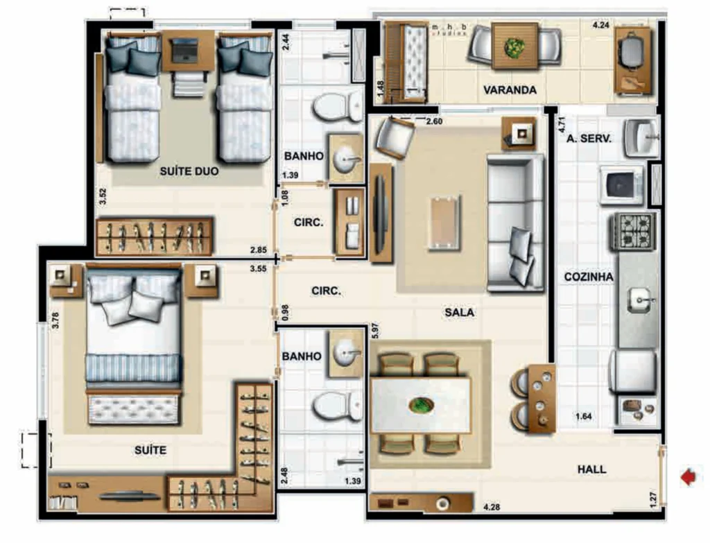 64,76 M²