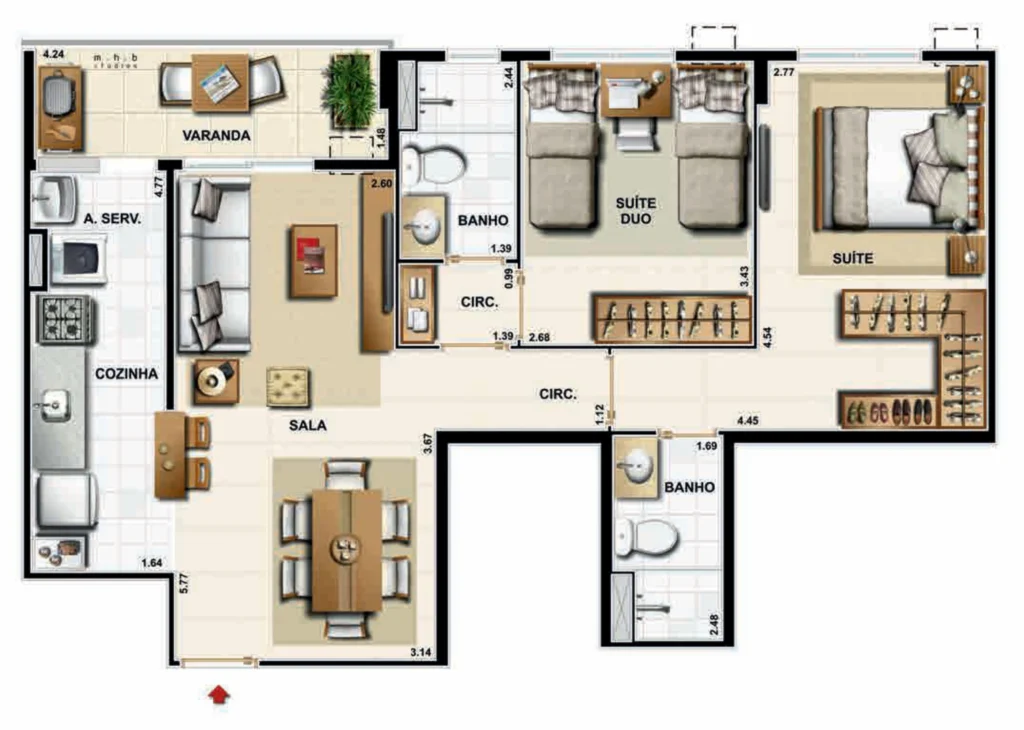 64,78 M²