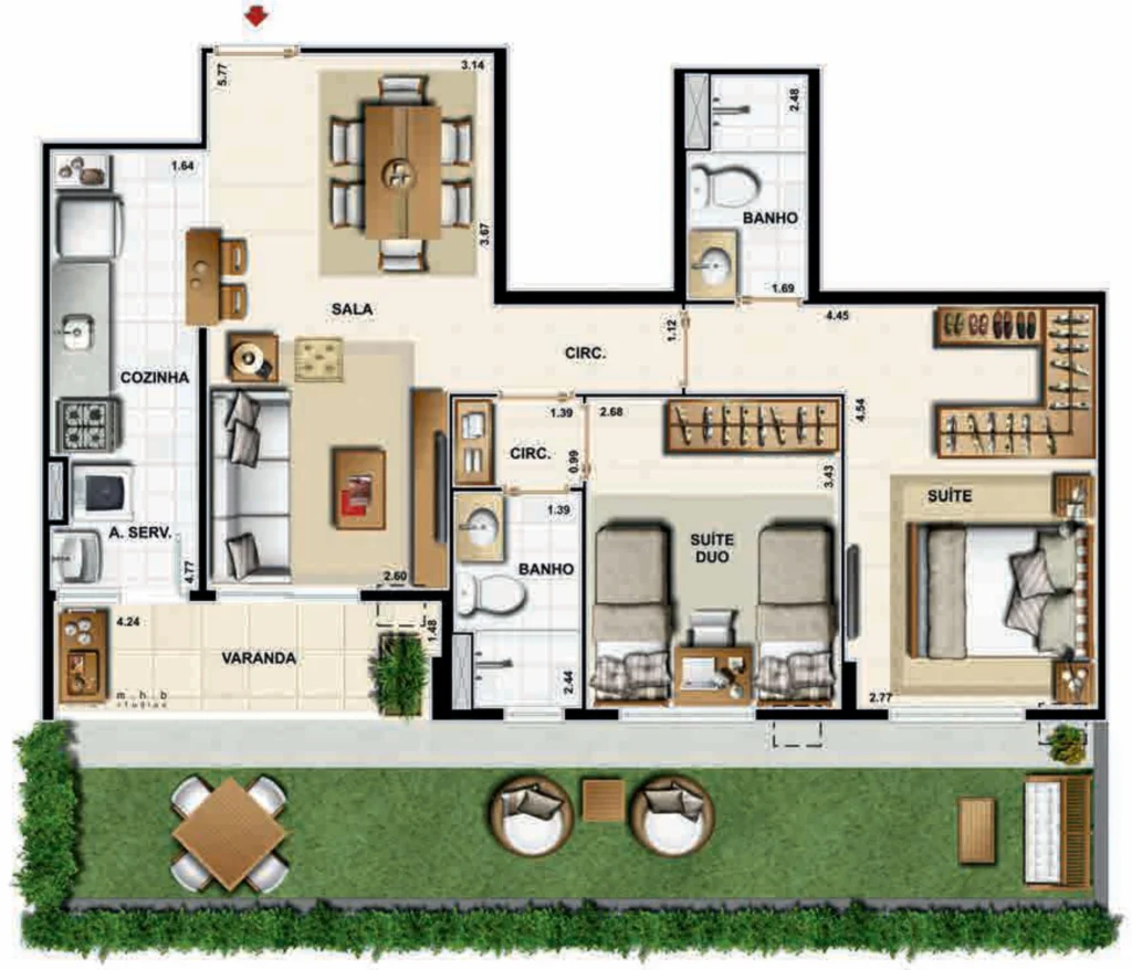 64,78 M²